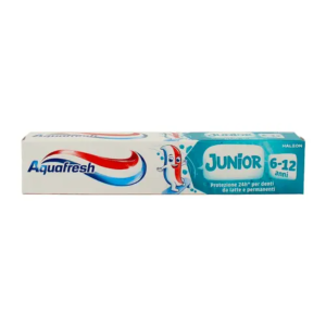 AQUAFRESH JUNIOR DENTIFRICIO SPECIFICO PER BAMBINI 6-12 ANNI CON FLUORO GUSTO MENTA DELICATA 75 ML