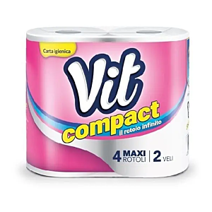 CARTA IGIENICA COMPACT 4 ROTOLI IC124 VIT