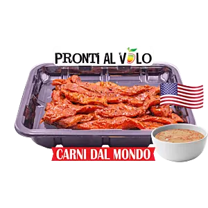 USA BEEF STRIPS STRACCETTI MARINATI PEPE ROSA 300G (NP)