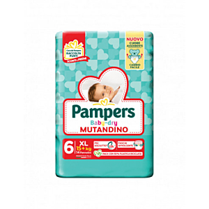 PAMPERS BABY DRY MUTANDINO EXTRALARGE 15+ KG 14PZ