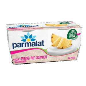 Parmalat Yogurt Magro Più Cremoso all'Ananas in Pezzi - 2 x 125 g.