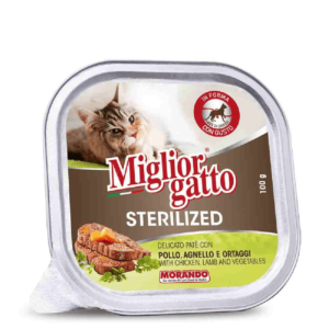 Migliorgatto Sterilized Delicato Paté con Pollo, Agnello e Ortaggi - 100g