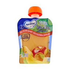 Mellin Merenda di Frutta 100% Frutta Mista con Vitamina C Pouch - 90g