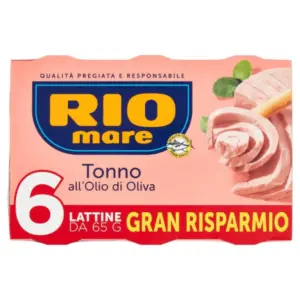 Rio Mare Tonno all'Olio di Oliva - 390g (Confezione multipack da 6 lattine da 65g ciascuna)