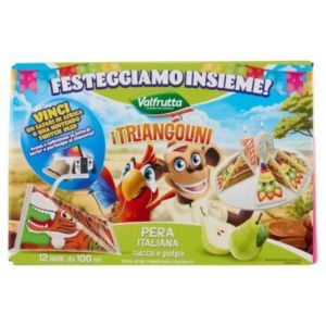 VALFRUTTA I TRIANGOLINI PERA ITALIANA SUCCO E POLPA BRIK 12 X 100 ML